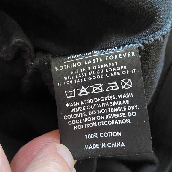 Woman’s Lazy Oaf Jumper Dress Black Cotton Denim Small - Picture 8 of 8